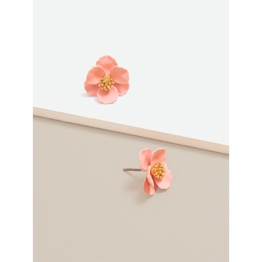 Mini Hand Painted Floral Stud Earring • Choice of Color! - Picture 3 of 9